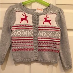Gymboree Reindeer Button Up Cardigan Sweater